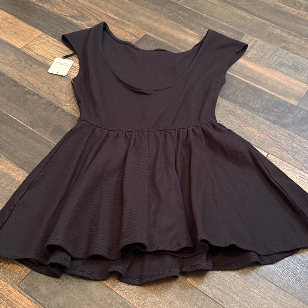 Free People Low Back Peplum Top - Picture 6 of 7